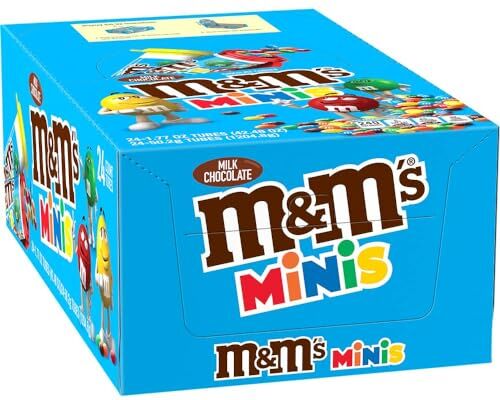 Candy M&M'S Cioccolato al latte formato mini, 50 g, tubetto da 24 pezzi