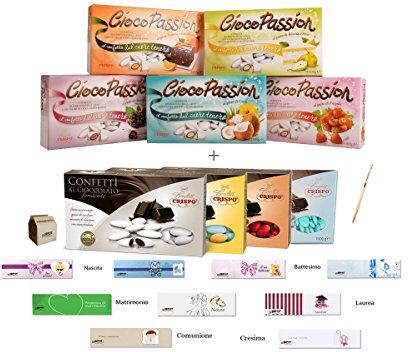 CRISPO IRPot 3 KG CIOCOPASSION + 2KG CONFETTI CIOCCOLATO FONDENTE + 100 BIGLIETTINI