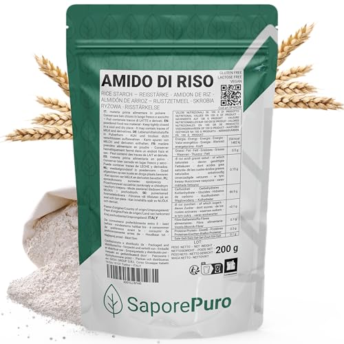 SaporePuro Amido di Riso Nativo 200 gr Origine Italiana