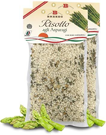 Brezzo Risotto Agli Asparagi Con Riso Carnaroli, Confezione 2 Pezzi, Singolo Pezzo: 300 Grammi (3/4 Porzioni)