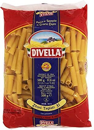 Divella PASTA DI SEMOLA DI GRANO DURO ZITONI TAGLIATI 31 GR 500 X 24