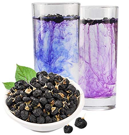 HELLOYOUNG Tè cinese alle erbe essiccato Lycii Wolfberry Wild Black Goji Berry Tea Nuovo tè profumato Tè verde Salute Tè ai fiori Cibo verde sano di alta qualità (100g)