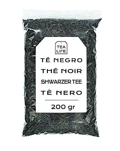 Tea Life Tè Nero 200g Infuso di Tè Nero Tè Nero Sfuso Infuso di Erbe Proprietà Naturali (200 gr)