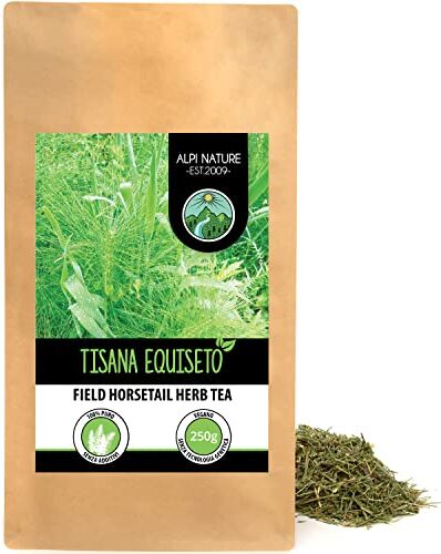 Alpi Nature Tisana equiseto (250g), Tè di equiseto, taglio di erbe di equiseto, essiccato delicatamente, puro al 100% e naturale per la preparazione di tè