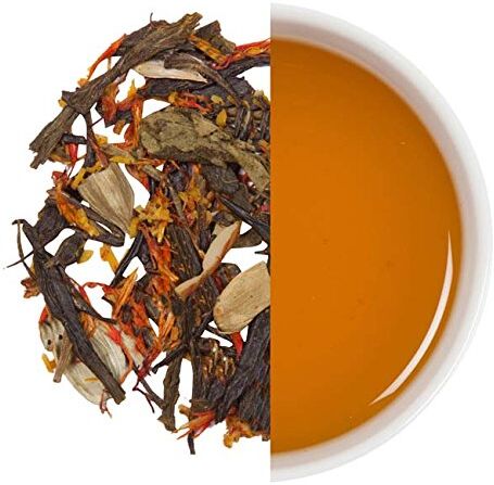 Karma Kettle Gulmarg- Authentic Kashmiri Kahwa Tea, Green Tea with Almonds, Saffron, , Spices, Authentic, Best selling Kahwa blend, Loose leaf 1.76 oz, Aromatherapy tea, tea, 20 cups