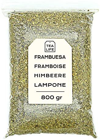 Tea Life Foglie di Lampone 800 gr Tisana Foglie di Lampone Tè alle Foglie di Lampone Tisana Foglie di Lampone Gravidanza Foglie di Lampone Sfuso Proprietà Naturali Infusi d'Erbe