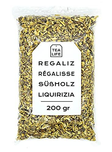 Tea Life Radice di Liquirizia 200 gr Tisana Liquirizia Radice Liquirizia Tè alla Radice di Liquirizia Tagliata Radice di Liquirizia per Infusione Radice di Liquirizia Proprietà Rilassanti