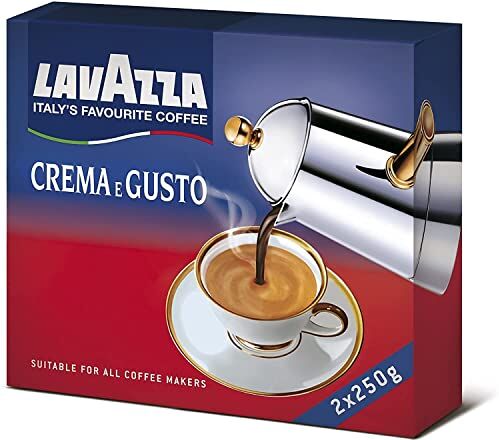 Lavazza Caffè Crema E Gusto, Macinato, Adatto a Caffettiera Moka, 4 Confezioni, 4 x 250g