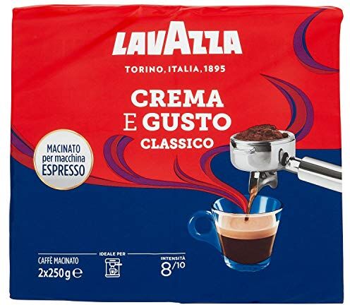 Lavazza Caffè Macinato, Crema e Gusto Classico, 2 x 250g