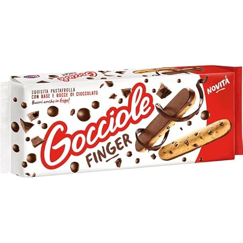Generic Gocciole Finger, Biscotti di Pastafrolla,con Gocce di Cioccolato, 120 g [ Pack 6 Confezioni]