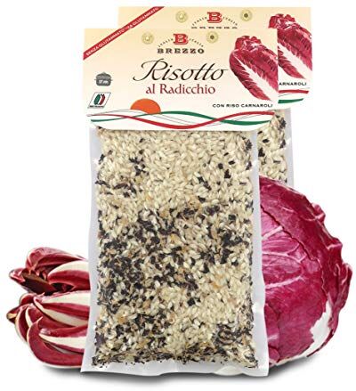 Brezzo Preparato Per Risotto Al Radicchio Con Riso Carnaroli Italiano, 2 Buste Sottovuoto, Singola Busta: 300 Grammi (3/4 Porzioni)