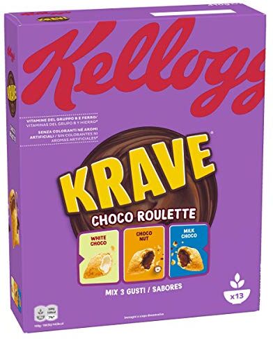 Kellogg's Choco Krave Roulette 410 gr – Cassa da 10 confezioni