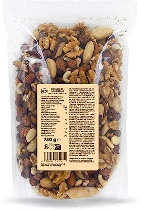 KoRo Mix di frutta secca Premium 1 kg frutta sgusciata senza zolfo e senza sale, 100% naturale, senza conservanti, misto di frutta a guscio, ideale per sportivi, proteico e vegano