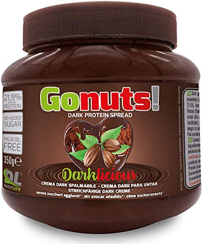 Anderson Daily Life Gonuts Darklicious Cioccolata Fondente Spalmabile di Cacao e Nocciole Con il 21.9% di Proteine del Siero Del Latte Senza Olio di Palma e Zuccheri Aggiunti 350 gr