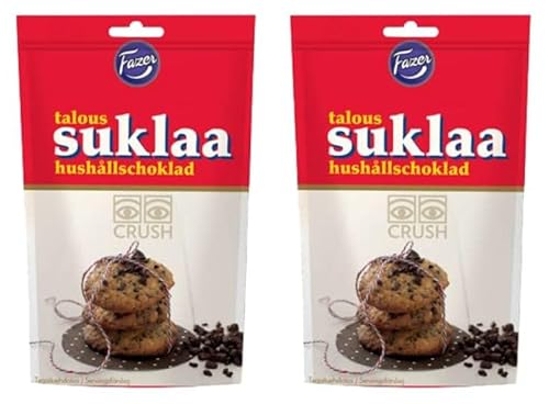 Fazer Taloussuklaa Crush Dark Chocolate 2 Packungen von 120 g 8,4 Unzen