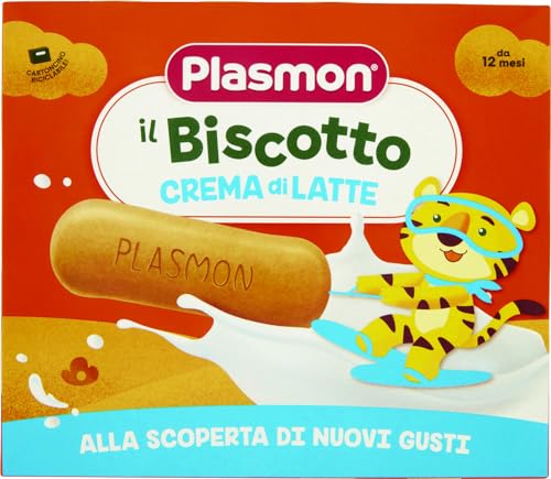 Plasmon Biscotto Crema di Latte 320 g con Vitamine e Sali Minerali, si Scioglie in Bocca e nel Latte, dai 12 Mesi