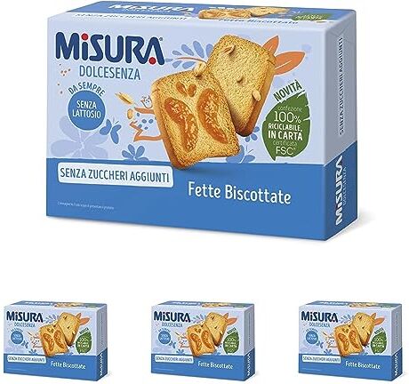 Misura Fette Biscottate Dolcesenza   Senza Zuccheri Aggiunti   Confezione da 1280 grammi