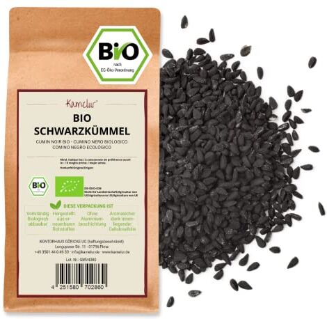 Kamelur 250g di BIO cumino nero intero semi di cumino nero aromatico senza additivi confezionati in imballaggi biodegradabili