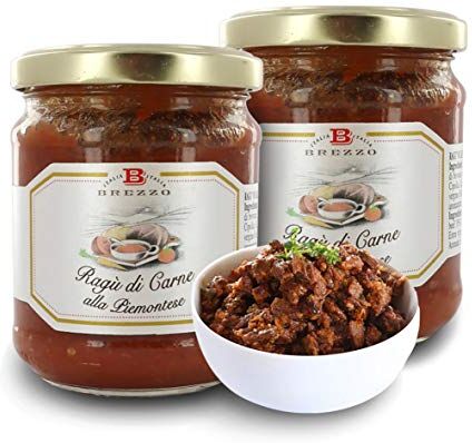 Brezzo Classico Ragù Di Carne Alla Piemontese, Tradizionale Condimento Piemontese Per Pasta, 180 Grammi (confezione da 2 pezzi)