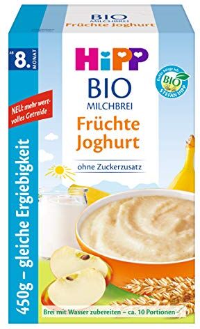 HiPP Yogurt alla frutta con porridge di latte biologico , 450g