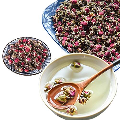 HELLOYOUNG Tè alle erbe cinesi Bordo d'oro bocciolo di rosa Tè nuovo profumato Tè verde Assistenza sanitaria Tè di fiori Cibo verde salutare di prima qualità (100)