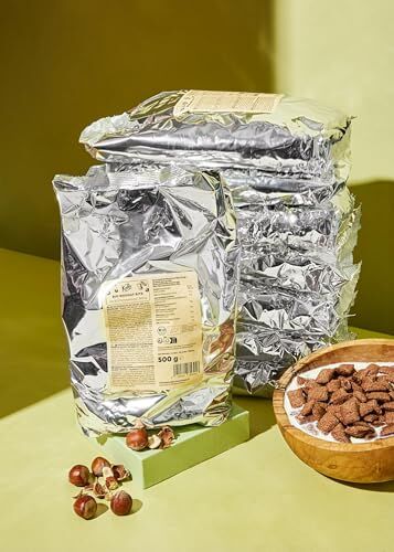 KoRo Cereali croccanti con gianduia e nocciole bio 8 x 500 g Vegan Con ripieno di cacao e nocciole Come colazione, topping o snack