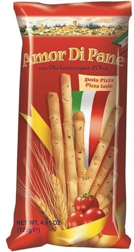 Generico Amor Di Pane Grissini Gusto Pizza Con Olio Extravergine D'Oliva Pack 10 da 125 Gr