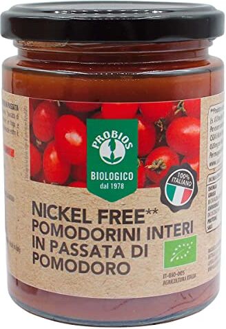 Probios Pomodorini Interi In Passata Di Pomodoro Nickel Free Bio confezione da 6x300g