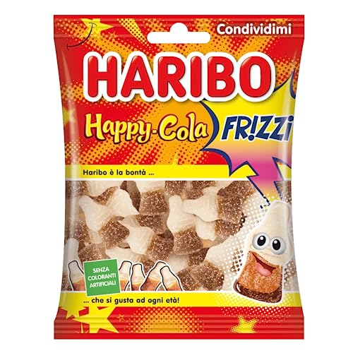 HARIBO Caramella  Lemon Fresh Cola Frizzi Gommose Confezione 100 gr