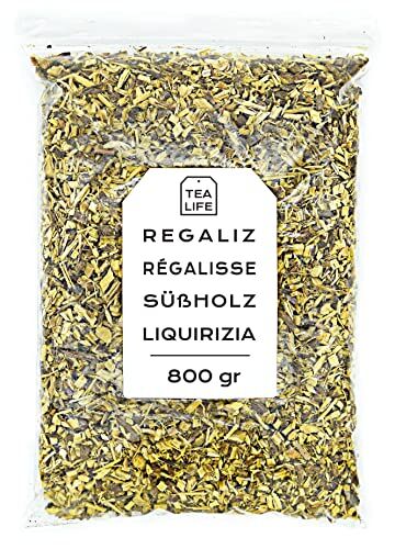 Tea Life Radice di Liquirizia 800 gr Tisana Liquirizia Radice Liquirizia Tè alla Radice di Liquirizia Tagliata Radice di Liquirizia per Infusione Radice Liquirizia Sfusi Proprietà Rilassanti