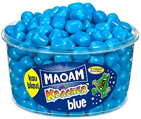 HARIBO Maoam, Firecracker Blue/Blu, Confetti, kaubonbon, 265 Pezzi, 1200 G Barattolo