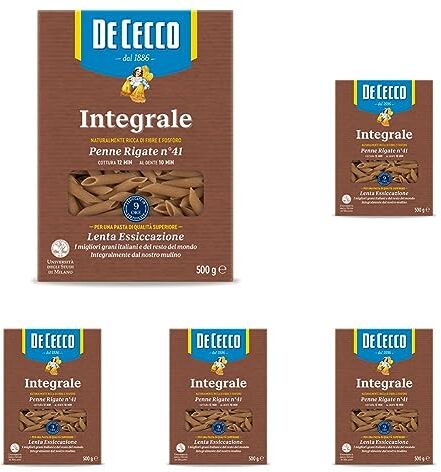 De Cecco Penne Rigate Integrali 500 g (Confezione da 5)