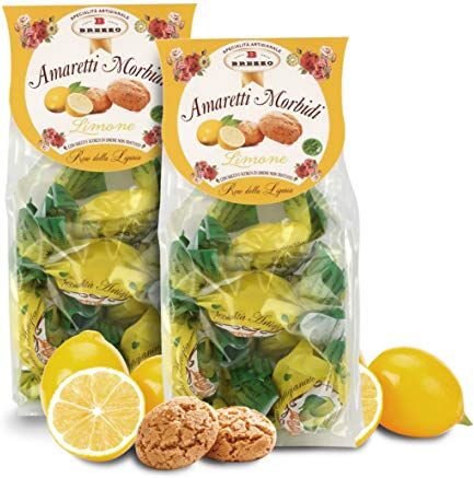 Brezzo Amaretti Morbidi Al Limone, 150 Grammi (confezione da 2 pezzi)