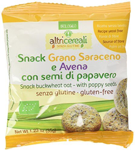 Probios Snack Saraceno e Avena, con Semi di Papavero 35 gr, Senza glutine