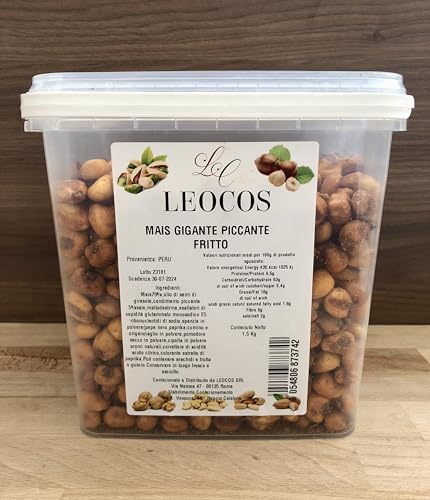 Generic Mais Gigante Piccante Salato del Perù Qualità Premium in Secchiello da 1 Kg di contenuto netto, ottimo come snack o da abbinare a cena o aperitivo