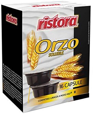 Ristora 16 Capsule Orzo Biologico Solubile  compatibili Lavazza A Modo Mio