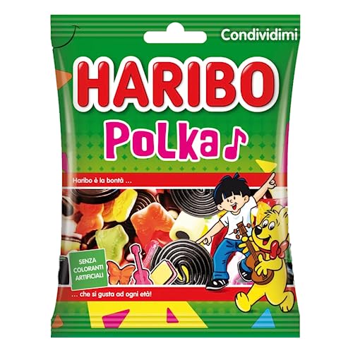 HARIBO Caramella  Polka Caramelle Gommose Assortite 30 Confezione da 100 g
