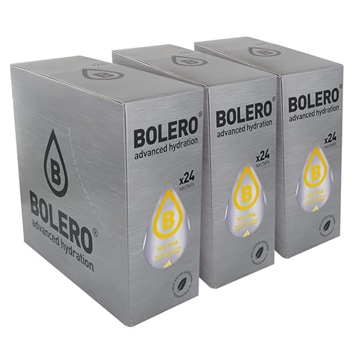 Bolero Drinks 72 bustine da 8 grammi gusto Ice Tea Lemon Preparato istantaneo per Bevande con Stevia e Vitamina C e Senza Zucchero