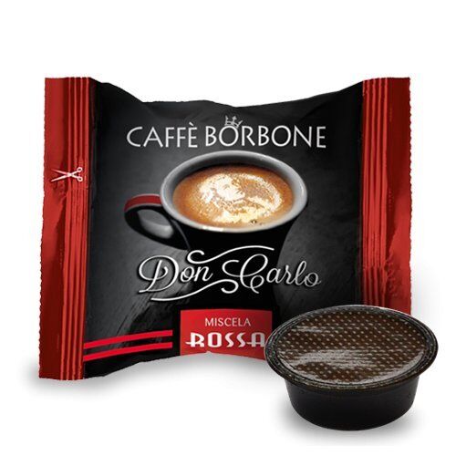 borbone Caffè  Don Carlo, Miscela Rossa 100 Capsule, Compatibili con Macchine Lavazza®* A Modo Mio®* (1 confezione da 100)