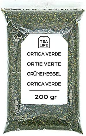 Tea Life Ortica Tisana 200g Infuso di Ortica Verde Foglie di Ortica Verde Tagliate Tè all'Ortica Verde Ortica Sfuso Ricco di Minerali e Nutrienti