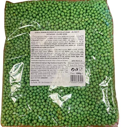 CRISPO CEREALI MIGNON CIOCCOLATO BIANCO AL PISTACCHIO VERDE 1 kg