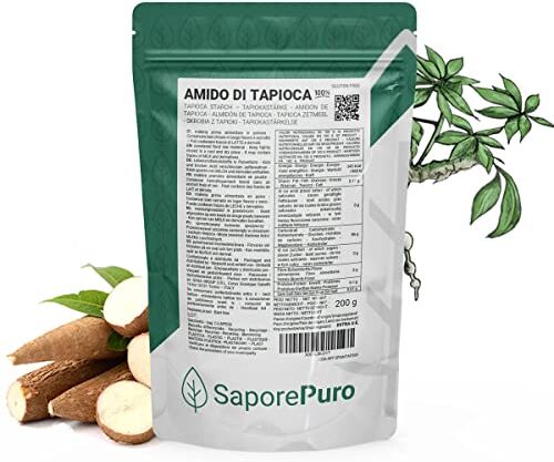 SaporePuro Amido di Tapioca 200 gr Senza Glutine Addensante Naturale