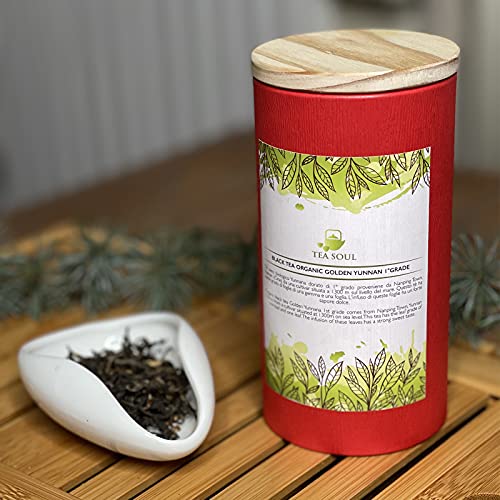 Tea Soul Tè Rosso (nero) BIOLOGICO Golden Yunnan First Grade • Tè cinese di alta qualità • Raccolto di Primo Grado • Confezione da 50g •