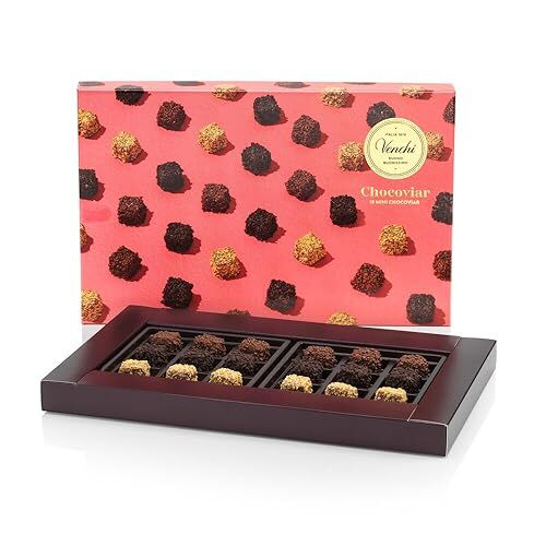 Venchi Confezione Regalo Mini Praline Chocoviar Assortite, 250 g Idea Regalo Senza Glutine