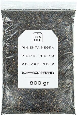 Tea Life Pepe della Giamaica 200gr Pepe della Giamaica Grani Pepe della Giamaica Sfuso (Pepe Nero, 800 gr)