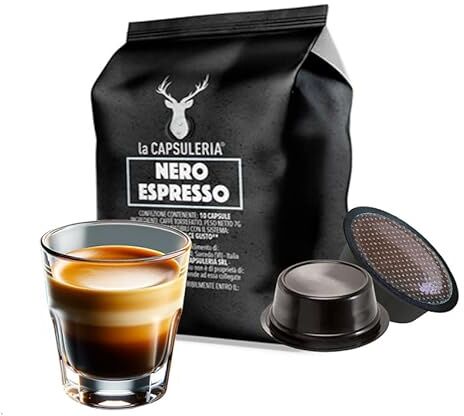 La Capsuleria Caffè NERO, forte e cremoso (100 Capsule) compatibili con Lavazza A Modo Mio ()