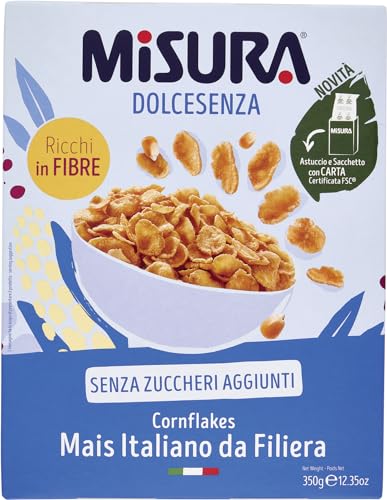 Misura Cornflakes Dolcesenza   Mais Italiano   Senza Zuccheri Aggiunti   Confezione da 350 gr