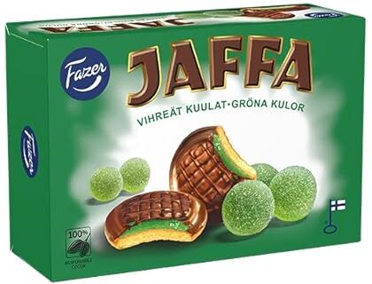 Fazer Jaffa Green Jellies Chocolate 1 Box von 300 g 10,6oz