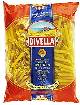 Divella PASTA DI SEMOLA DI GRANO DURO PENNE MEZZANI RIGATE 23 GR 500 X 24