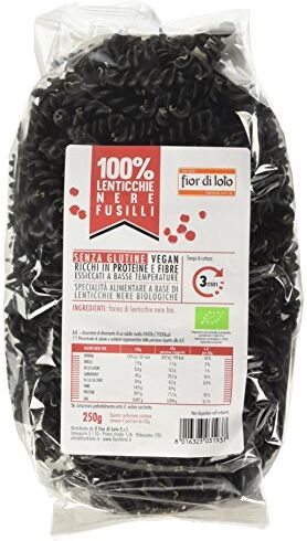 Fior di Loto Fusilli di Lenticchie Nere 250 g